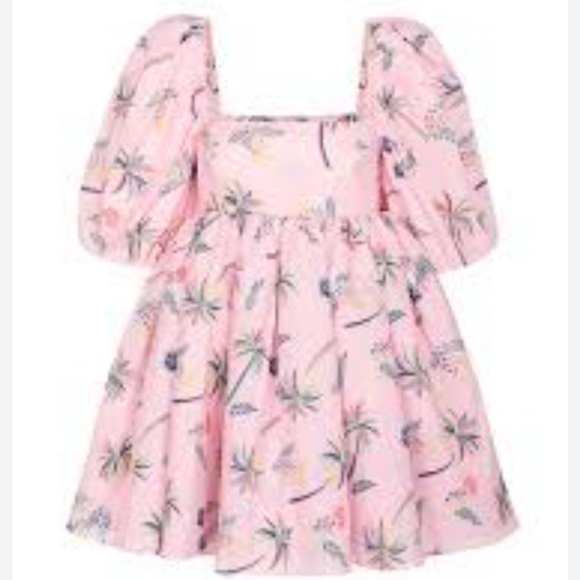 Selkie the cottage puff dress daiquiri, xs baby doll dress - Picture 3 of 9